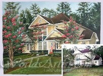 house and flower photos combined into the final artwork of home