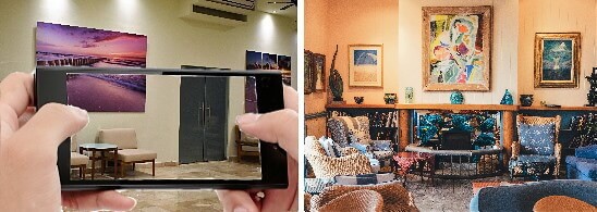 hotel lobby photo made into wall art