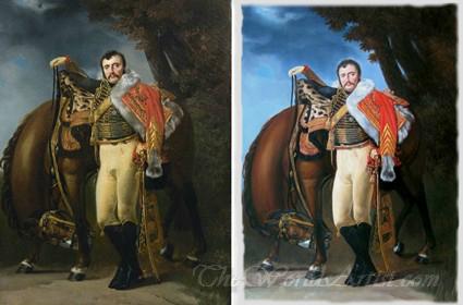 Original and copy painting side by side