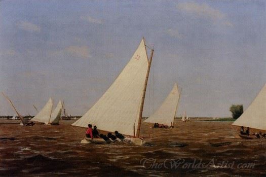 Sailboats Racing On The Delaware