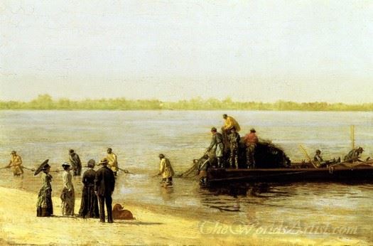 Shad Fishing At Gloucester On The Delaware River