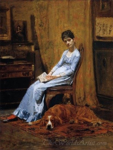 The Artists Wife And His Setter Dog