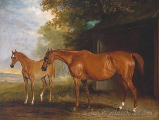 Defiance A Brood Mare With Reveller A Foal