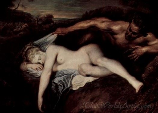 Jupiter And Antiope Satyr And Sleeping Nymph