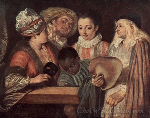 African Child Among Les Coquettes (Masque)