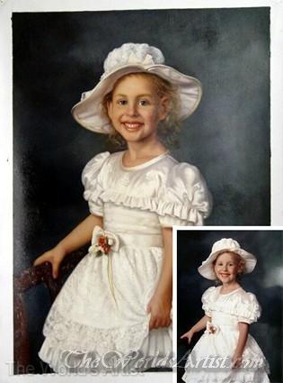 oil portrait of children from photos