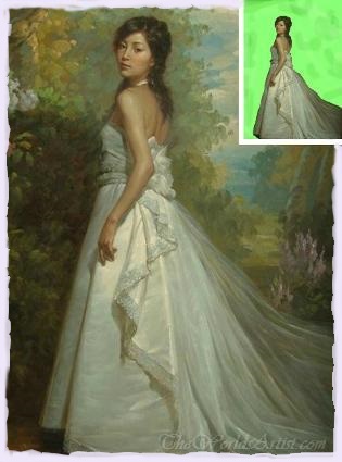 wedding photograph portraits made from a picture